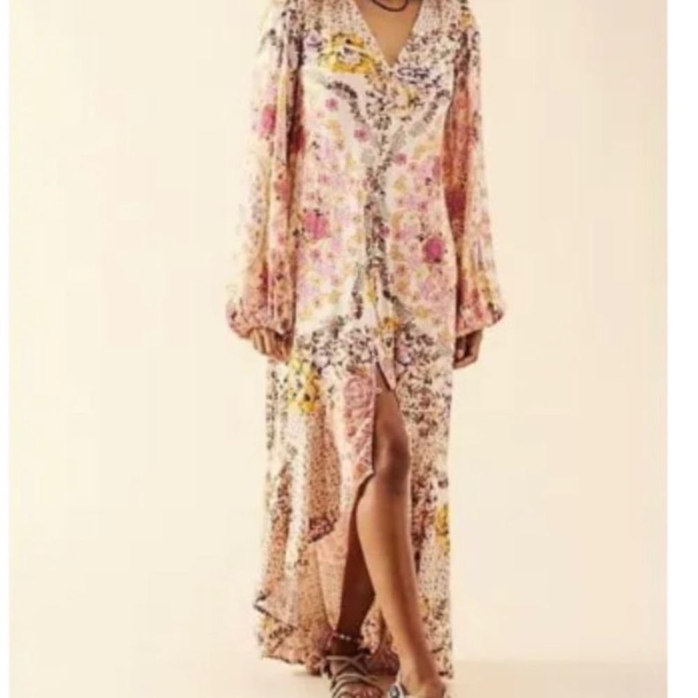 Free People Marais Printed Midi Dress Ivory Brand New. Lightweight and flowy